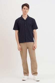  Relaxed Fit Shirt with Notched Collar