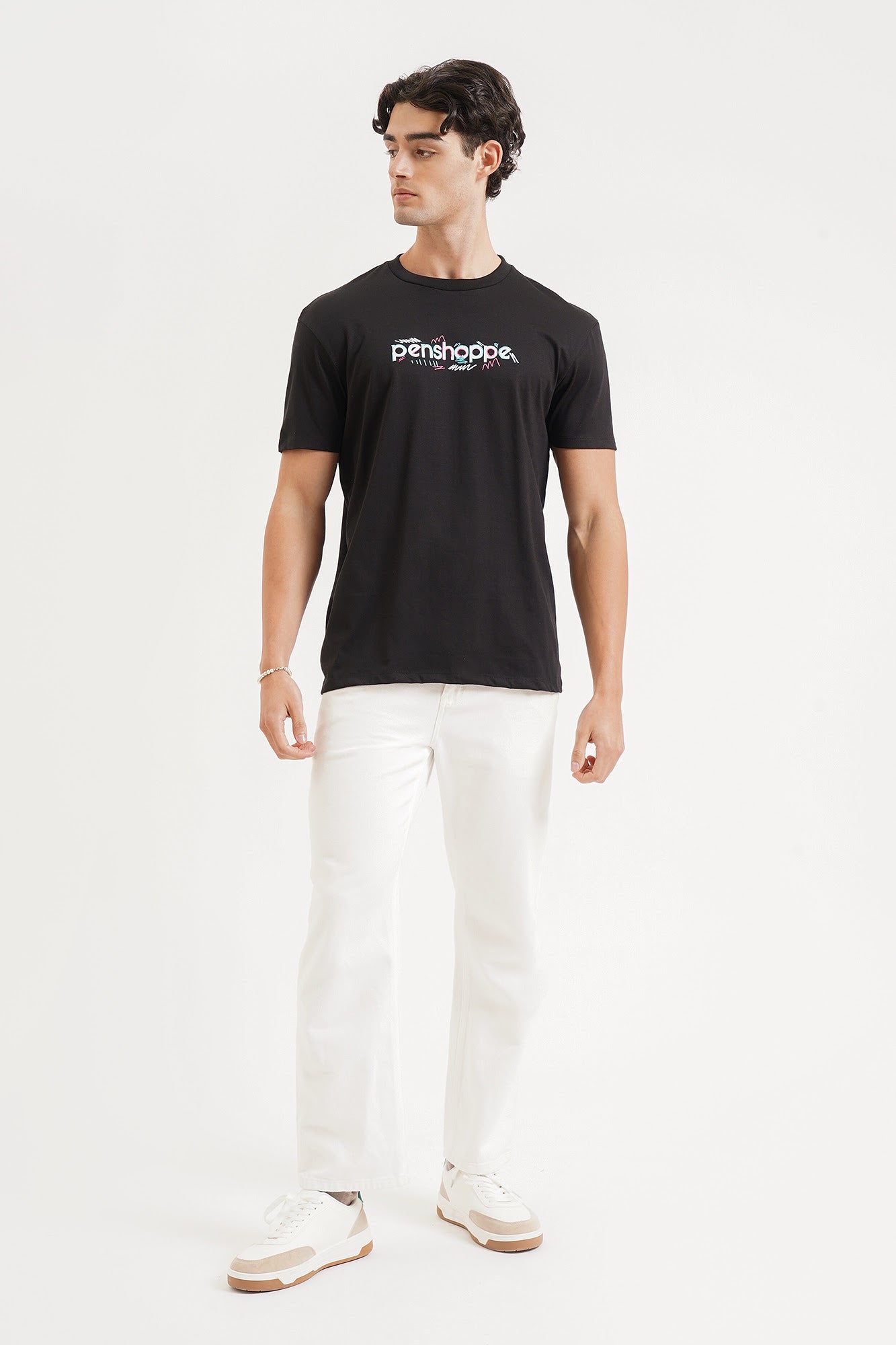 Relaxed Fit T-shirt with Scribbles