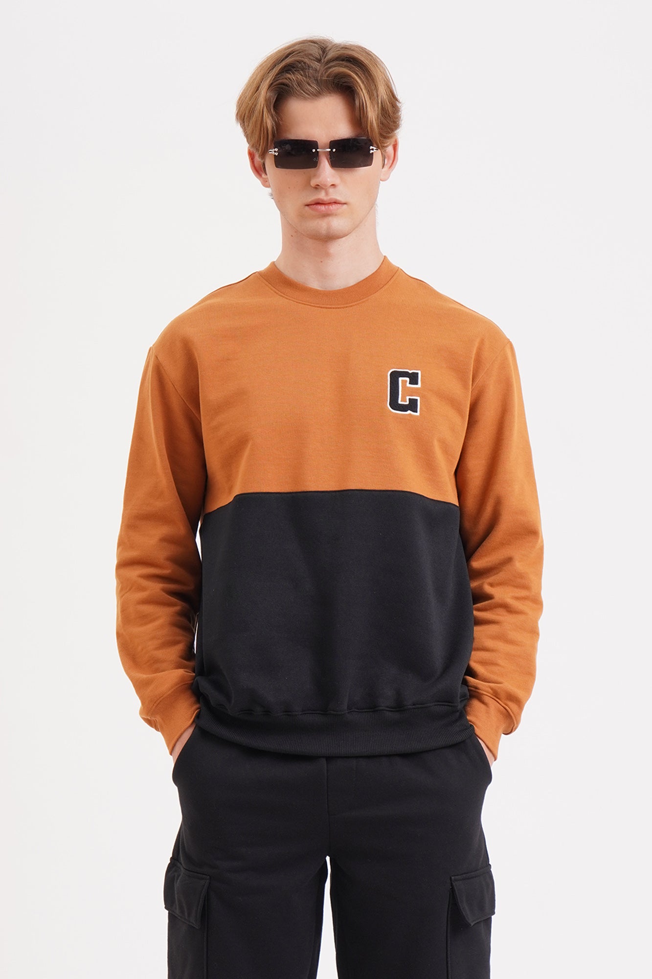 Pullover Sweater with C Patch