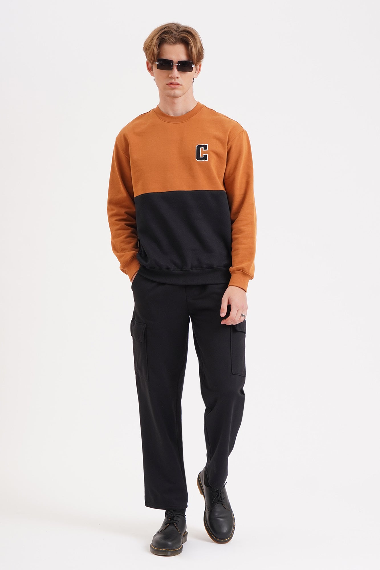 Pullover Sweater with C Patch